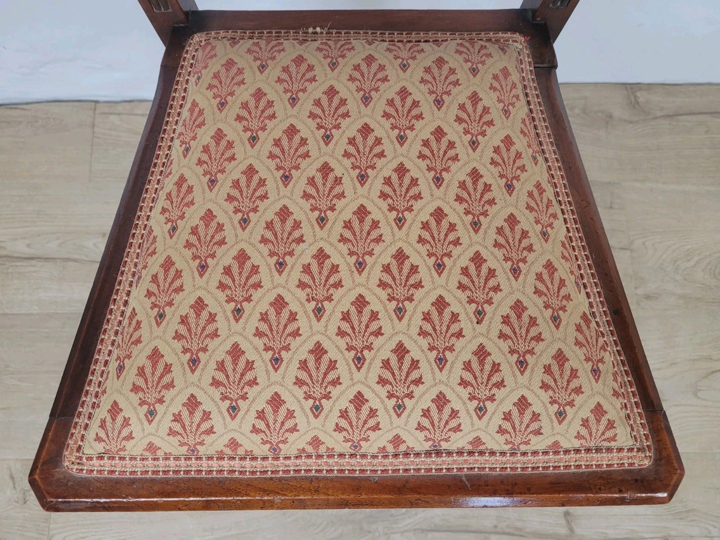 Edwardian Bedroom Chair Spindle Back Floral Upholstery Antique Postage Available