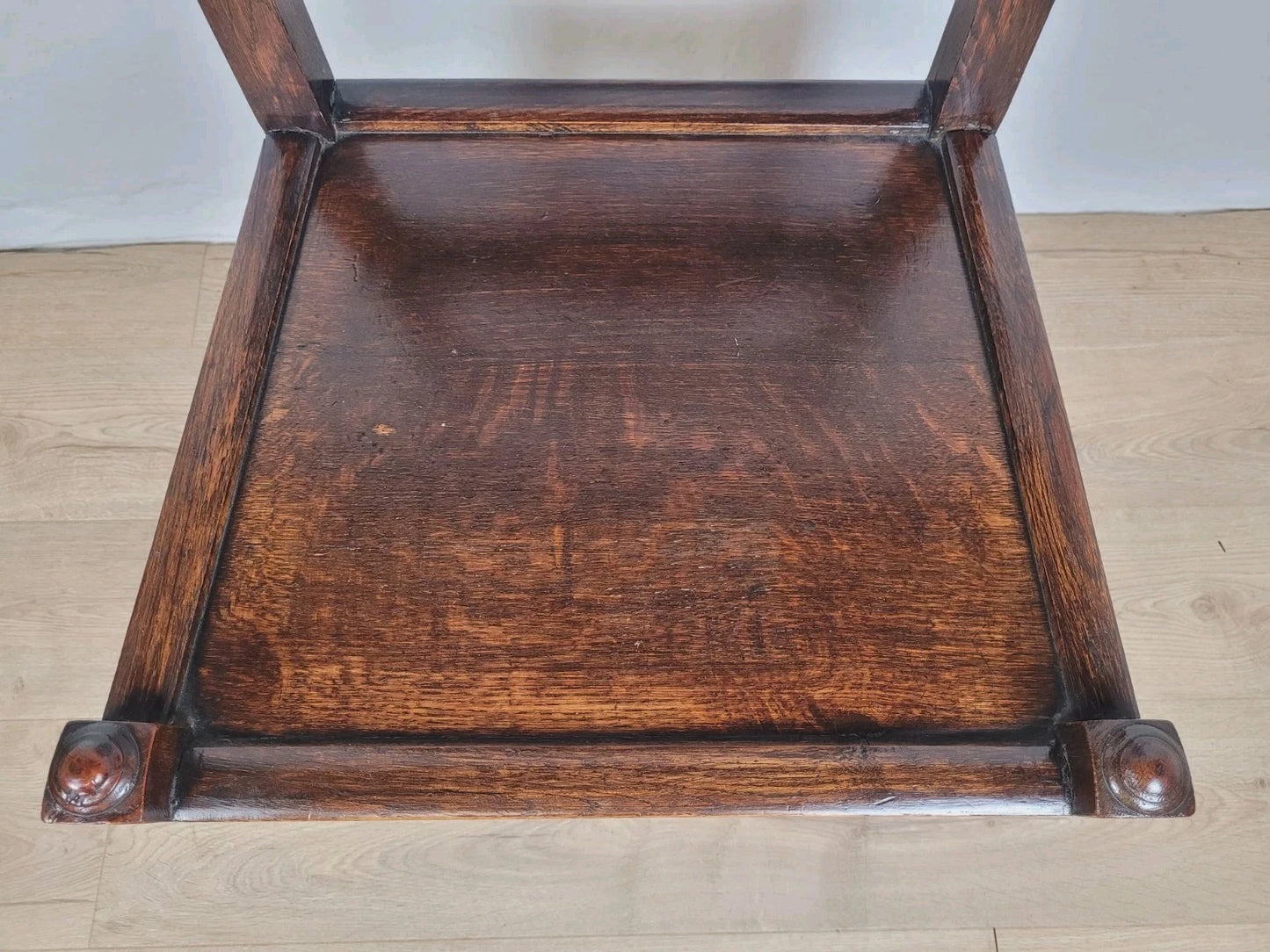 Yorkshire Side Chairs Pair Carved Farmhouse Vintage 1950s Delivery Available
