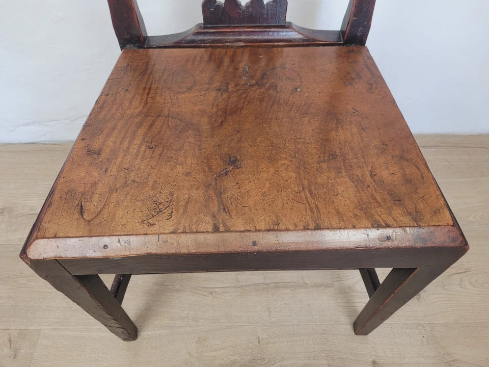 Country Side Chair Pierced Back Victorian 19th Century Antique Postage Available