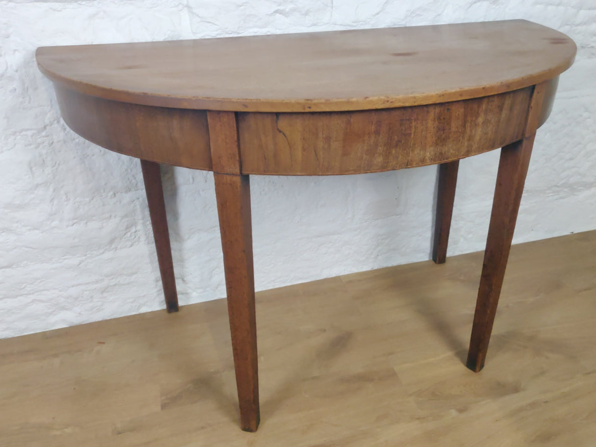 Demi Lune Side Table Georgian English Hall 18thC Antique Delivery Available