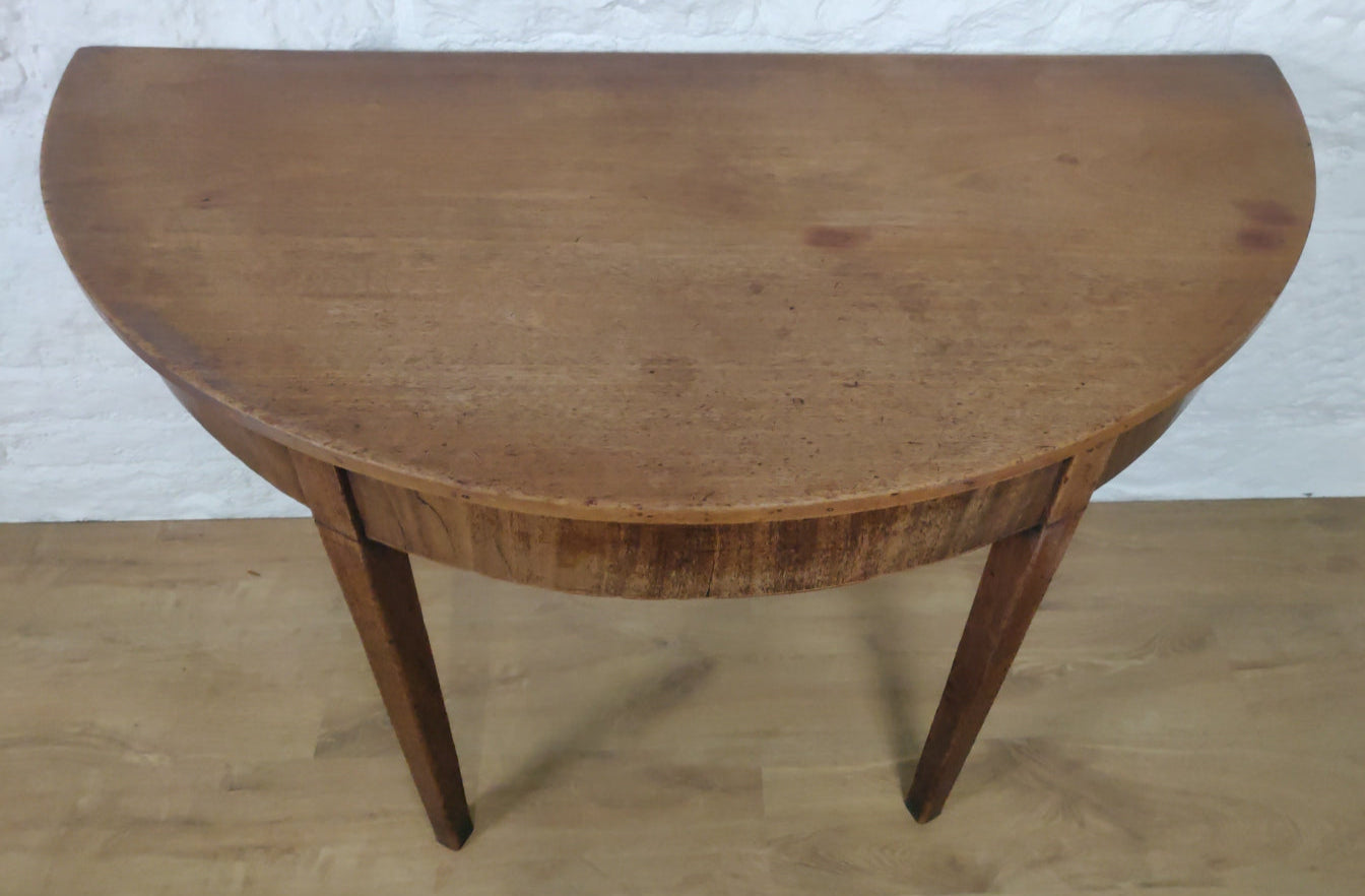 Demi Lune Side Table Georgian English Hall 18thC Antique Delivery Available