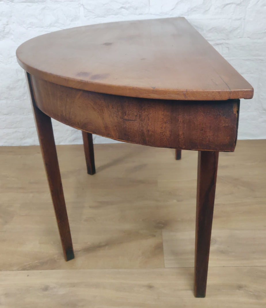 Demi Lune Side Table Georgian English Hall 18thC Antique Delivery Available
