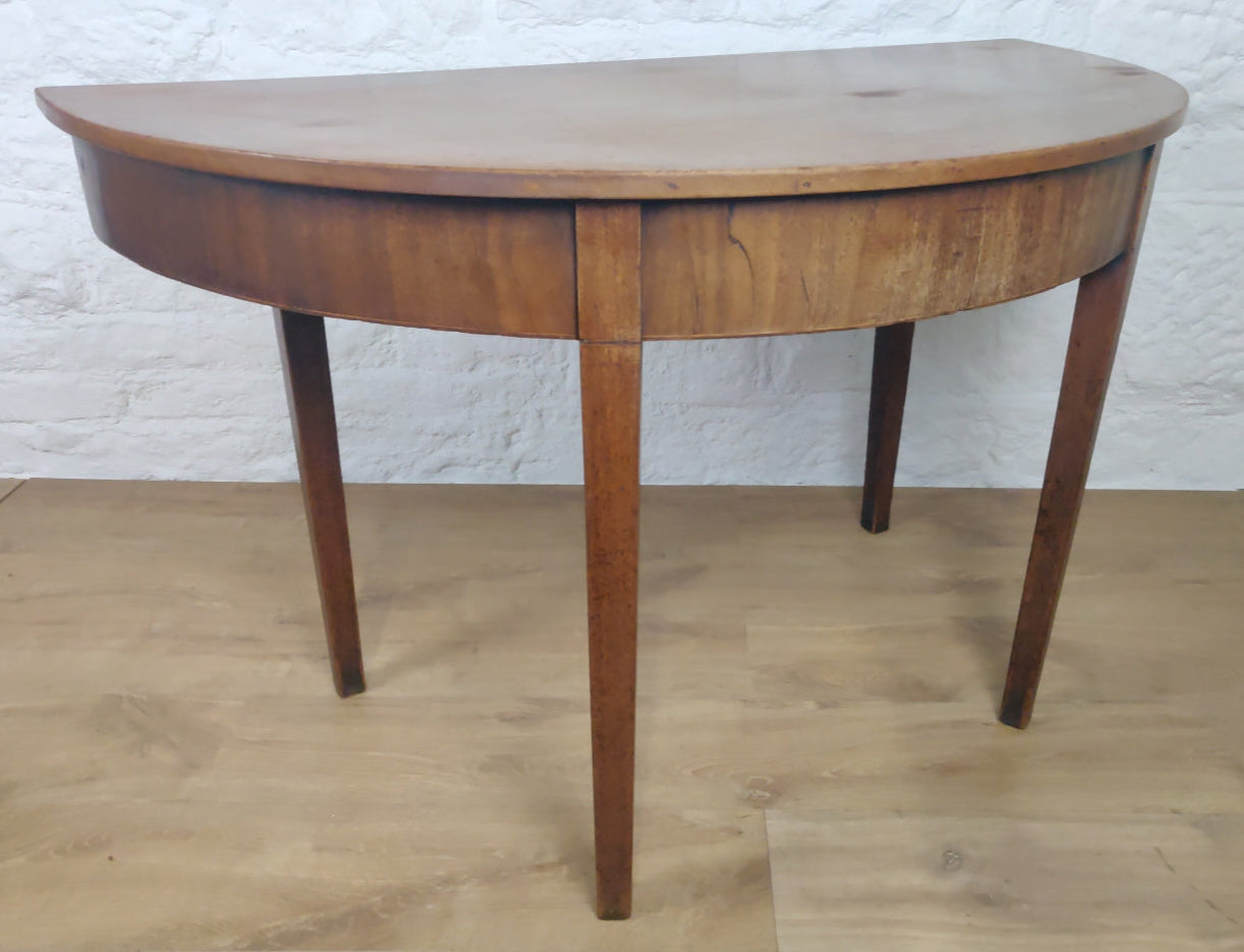 Demi Lune Side Table Georgian English Hall 18thC Antique Delivery Available