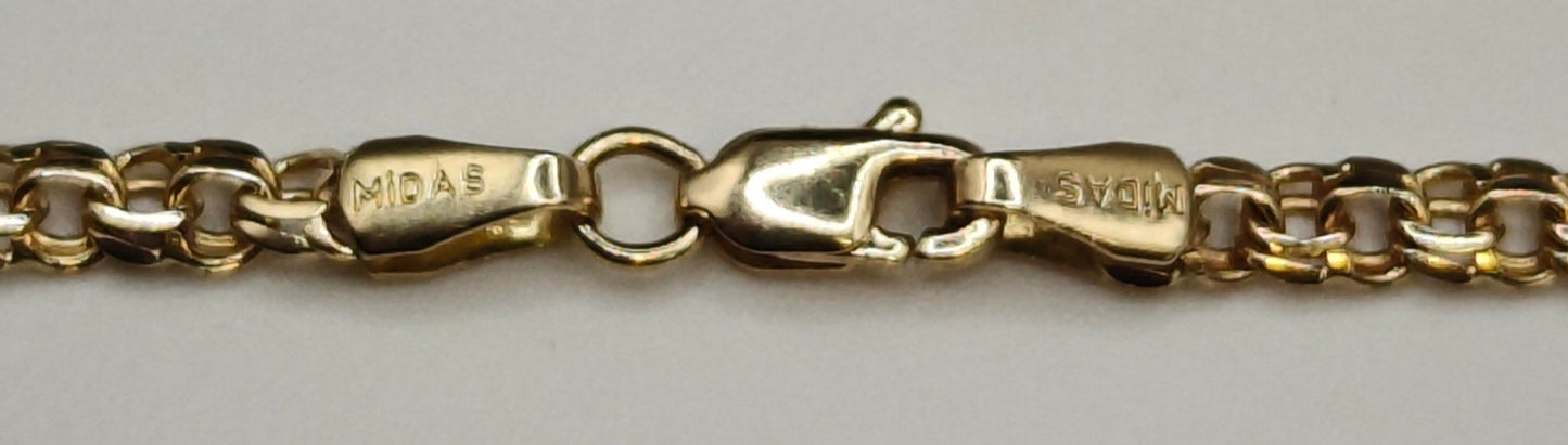Chino Link Necklace 14ct Gold Yellow 16.5" Postage Available