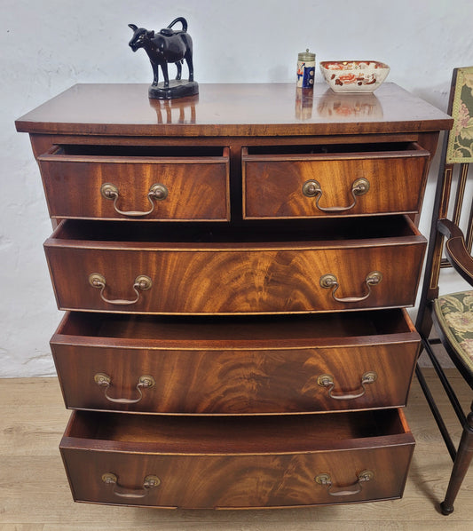 Chest Of Drawers Bevan Funnell Bedroom Vintage 1950s Mahogany Postage Available