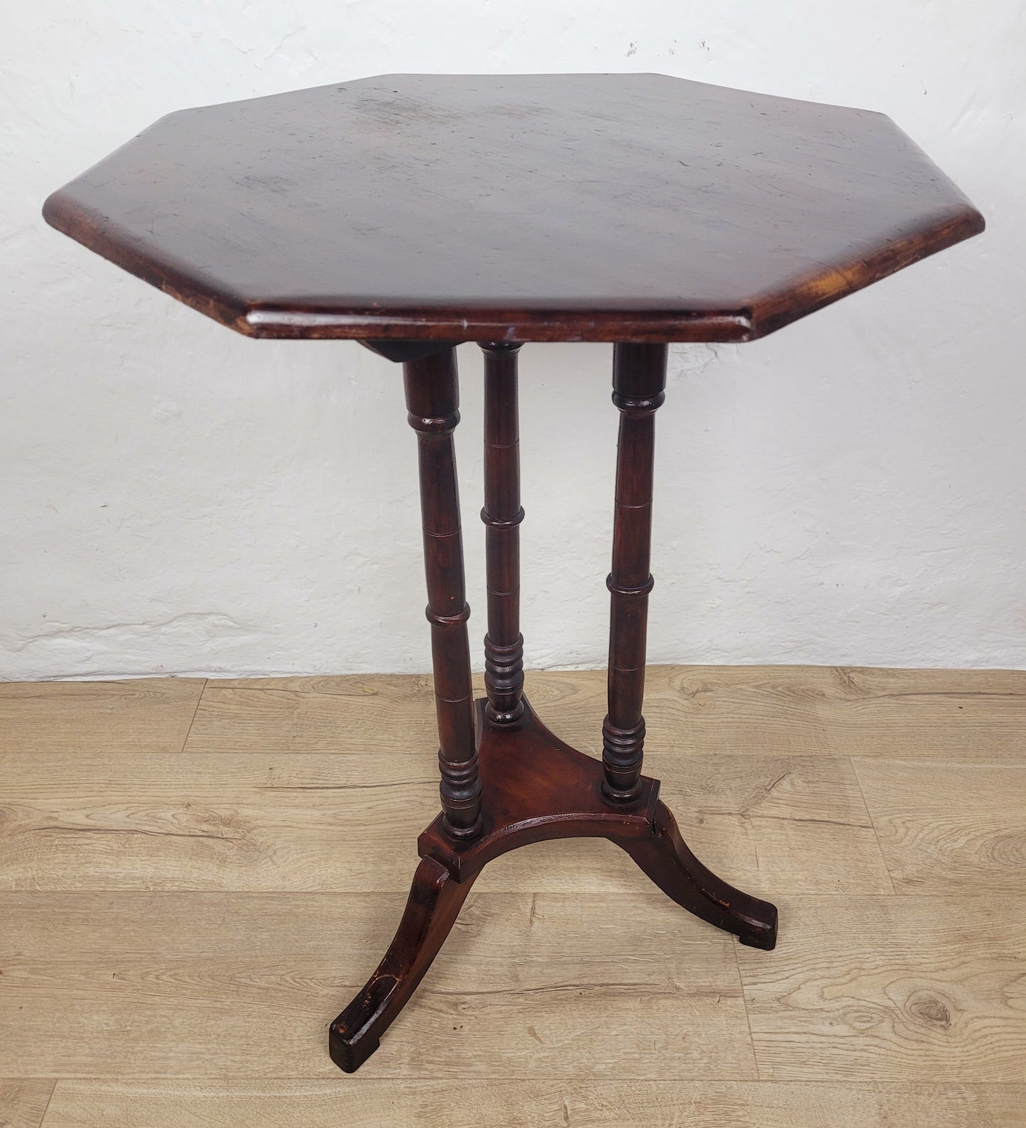 Victorian Occasional Table Tilt-top Tripod Octagonal English Postage Available