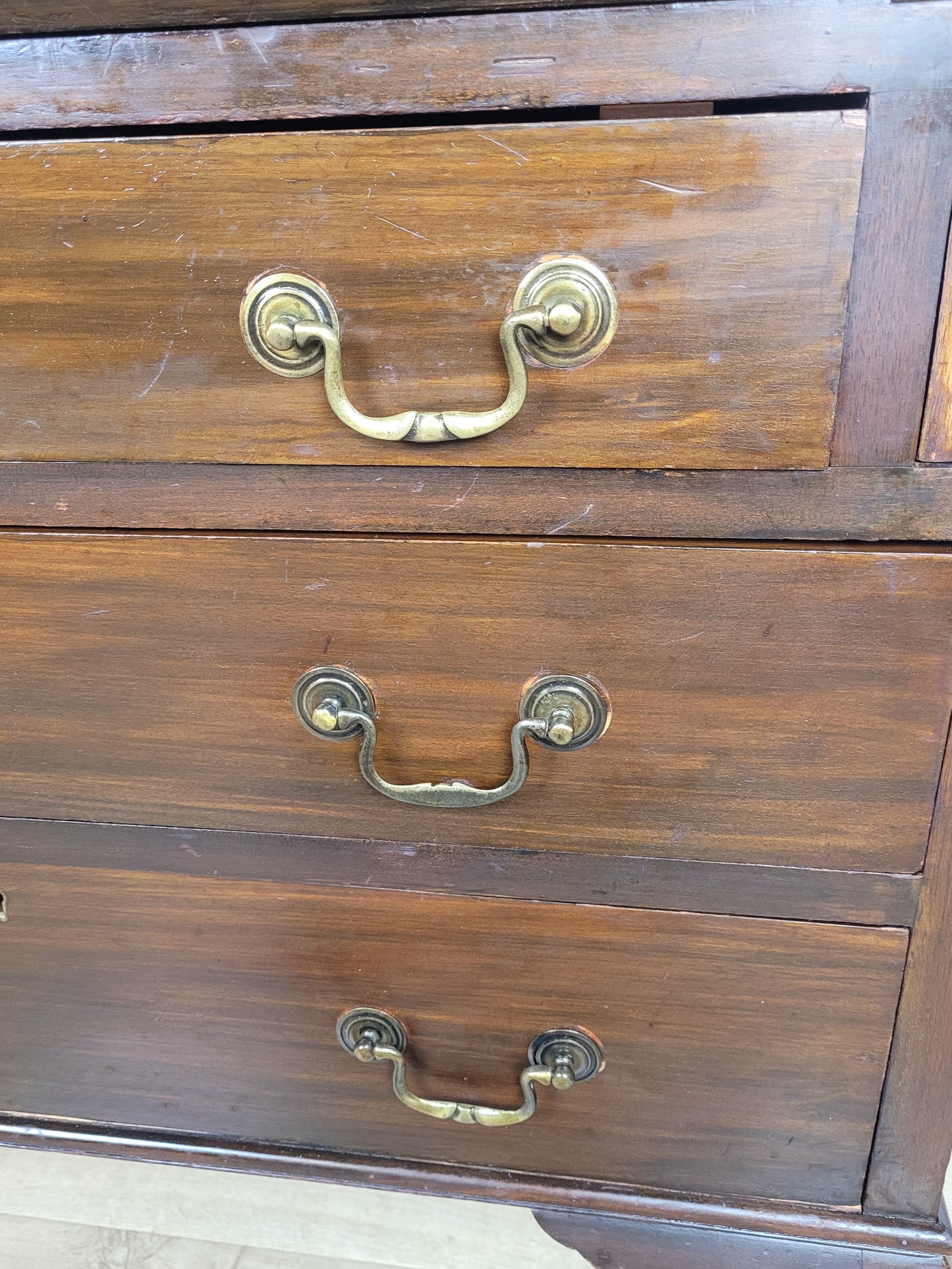 Edwardian Writing Bureau Desk Claw and Ball Feet Key Lockable Delivery Available