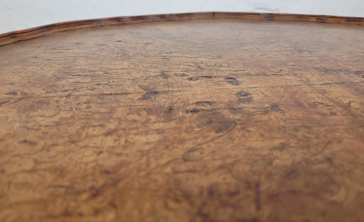Walnut Coffee Side Table Circular Scalloped Cabriole Carved Postage Available