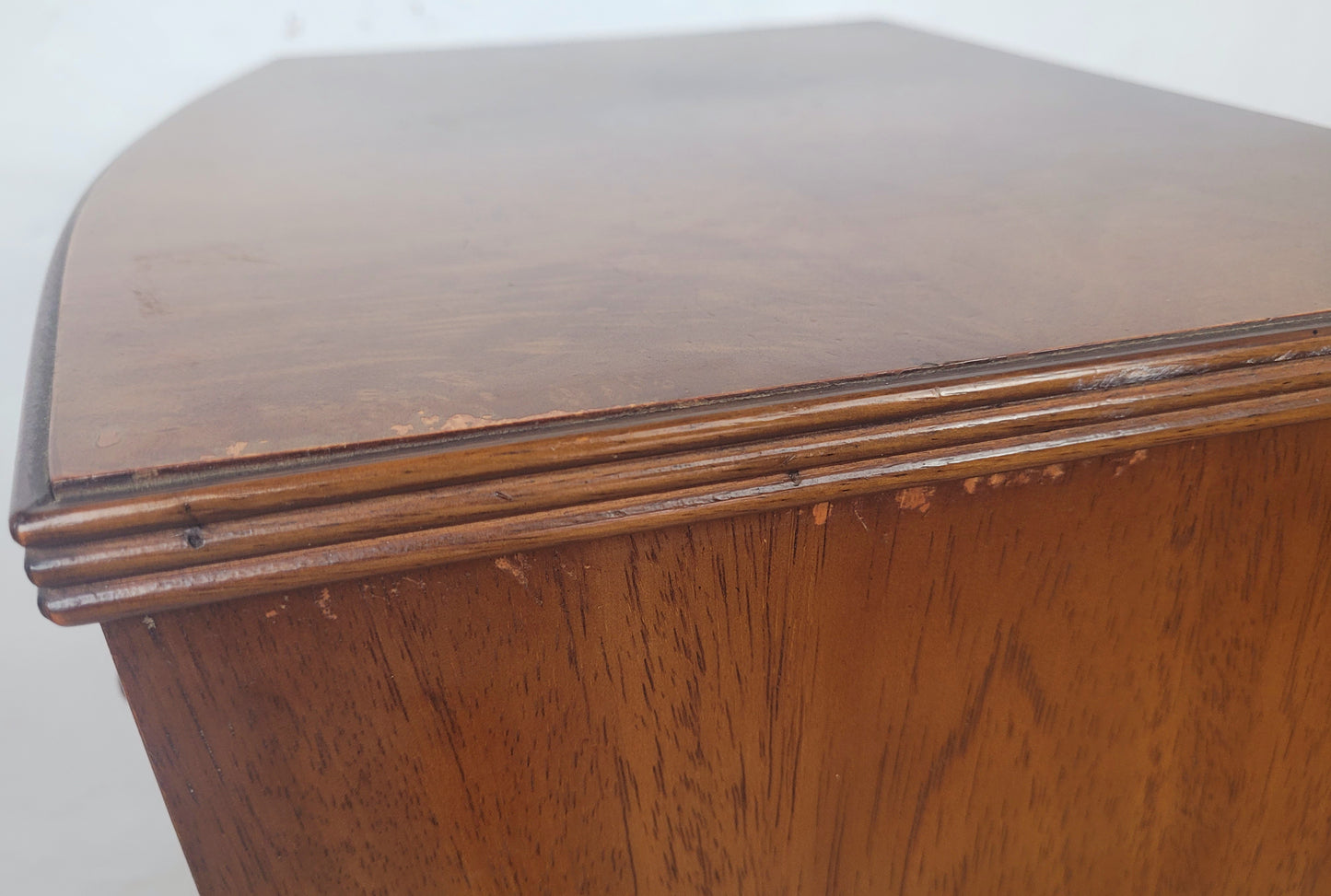 Vintage Walnut Bedside Cabinet Mid 20th Century Cabriole Legs Postage Available