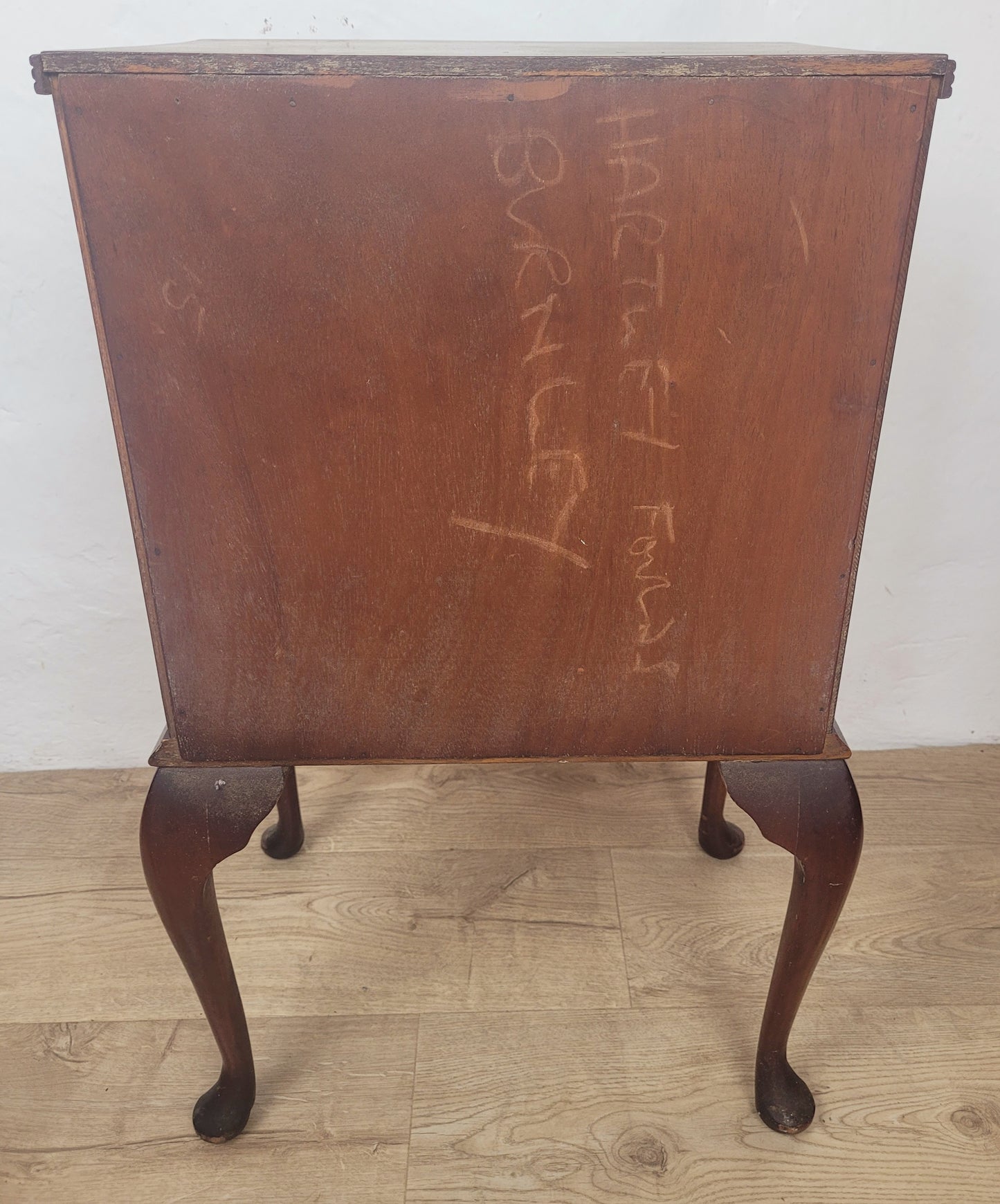 Vintage Walnut Bedside Cabinet Mid 20th Century Cabriole Legs Postage Available