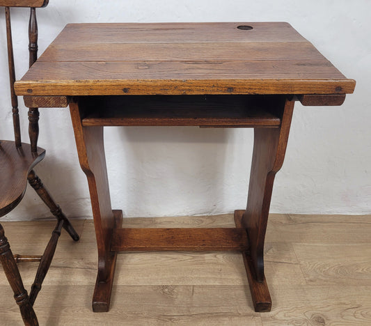 Student Writing Desk Adjustable Oak Country 1920s Antique Delivery Available