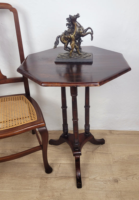Victorian Occasional Table Tilt-top Tripod Octagonal English Postage Available