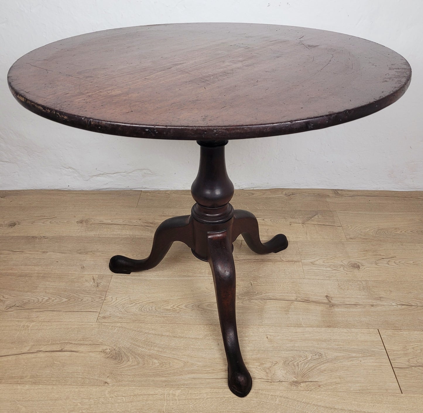 Tilt top Dining Table Circular Bird Cage Pedestal Antique Delivery Available