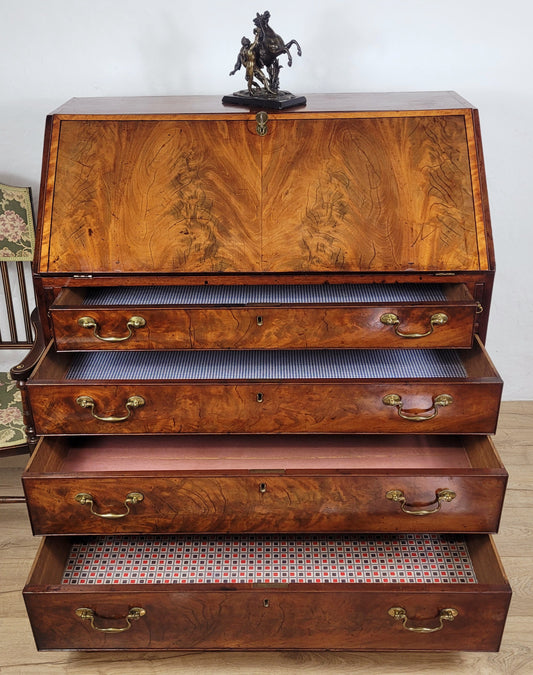 George III Writing Bureau Desk 18thC Lock & Key English Delivery Available