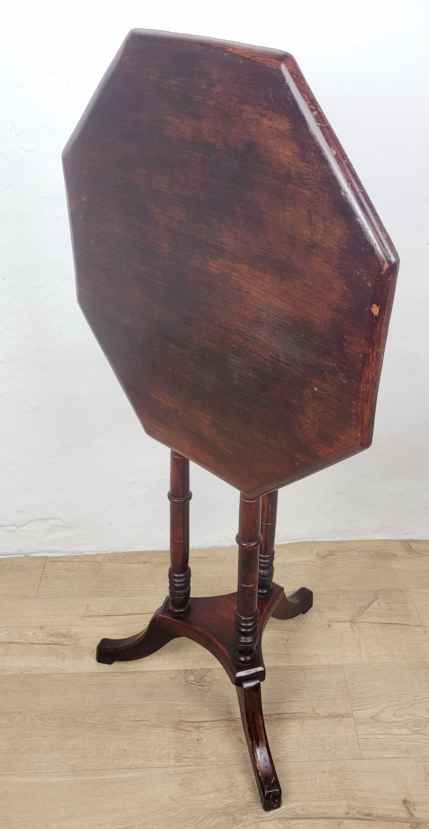 Victorian Occasional Table Tilt-top Tripod Octagonal English Postage Available
