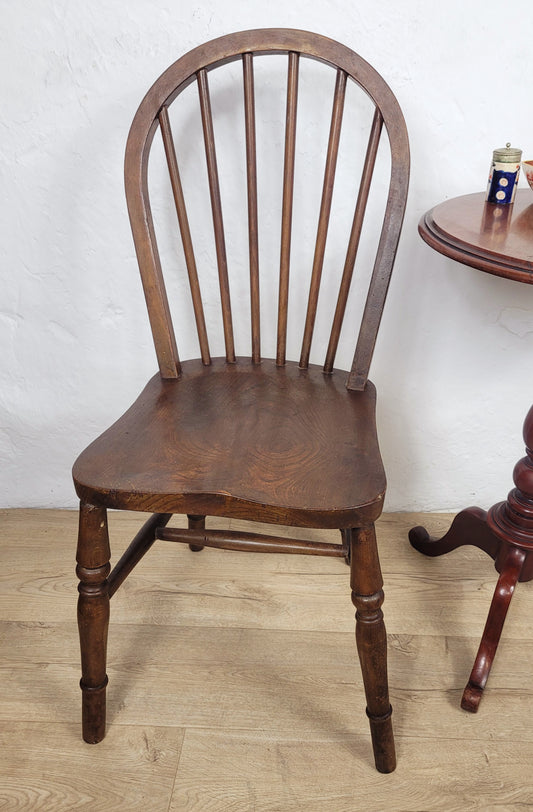 Vintage Kitchen Chair Hoop Back Elm & Birch English 20thC Postage Available