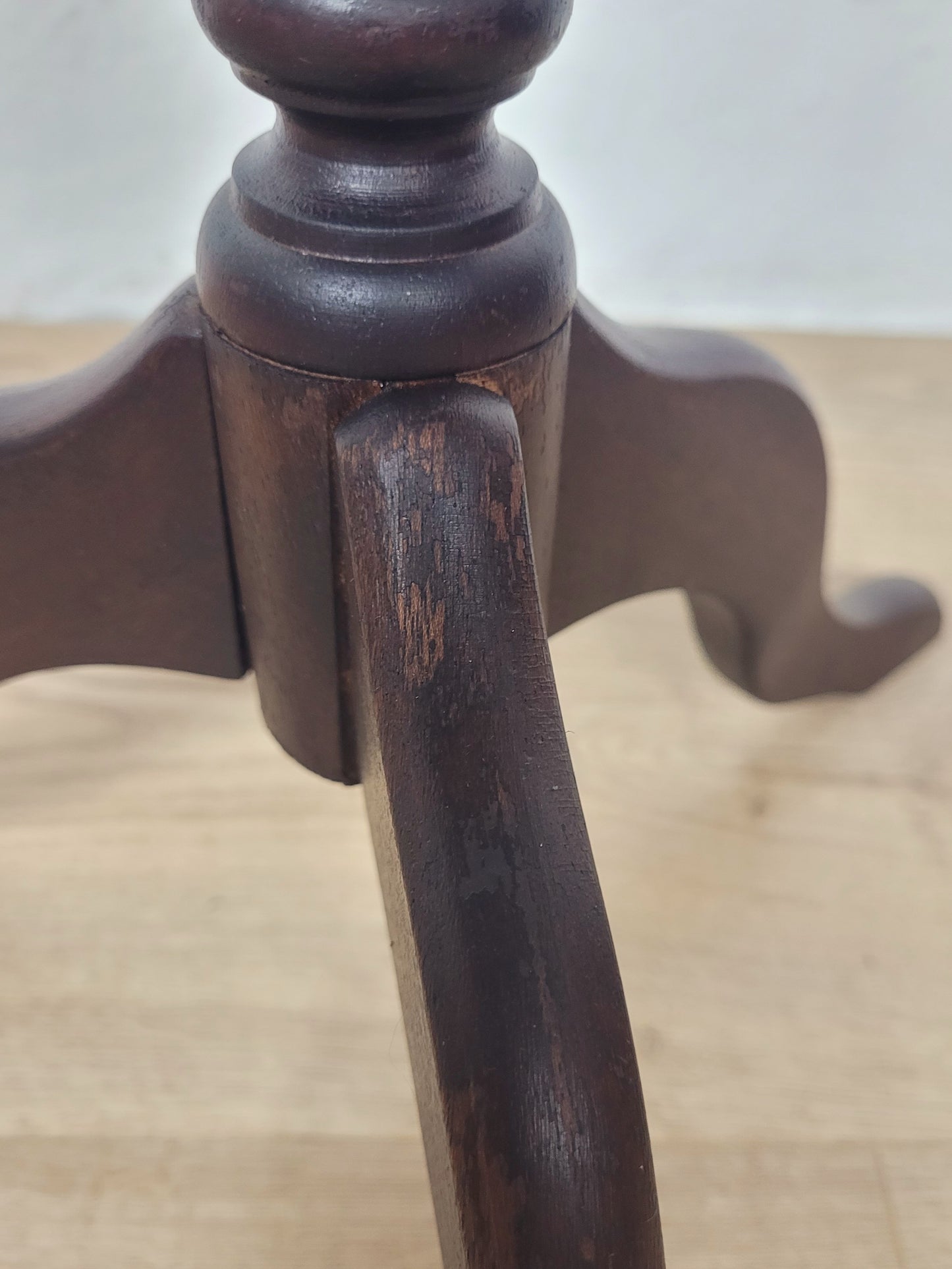 Vintage Wine Table Piecrust Scalloped Edge English 20thC 1950 Postage Available