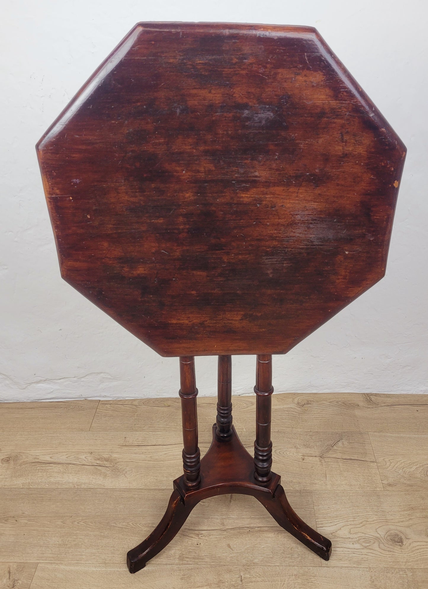 Victorian Occasional Table Tilt-top Tripod Octagonal English Postage Available