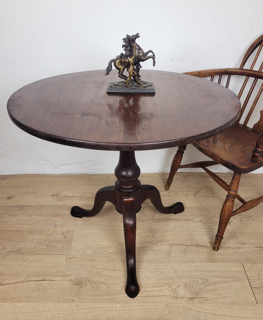 Tilt top Dining Table Circular Bird Cage Pedestal Antique Delivery Available