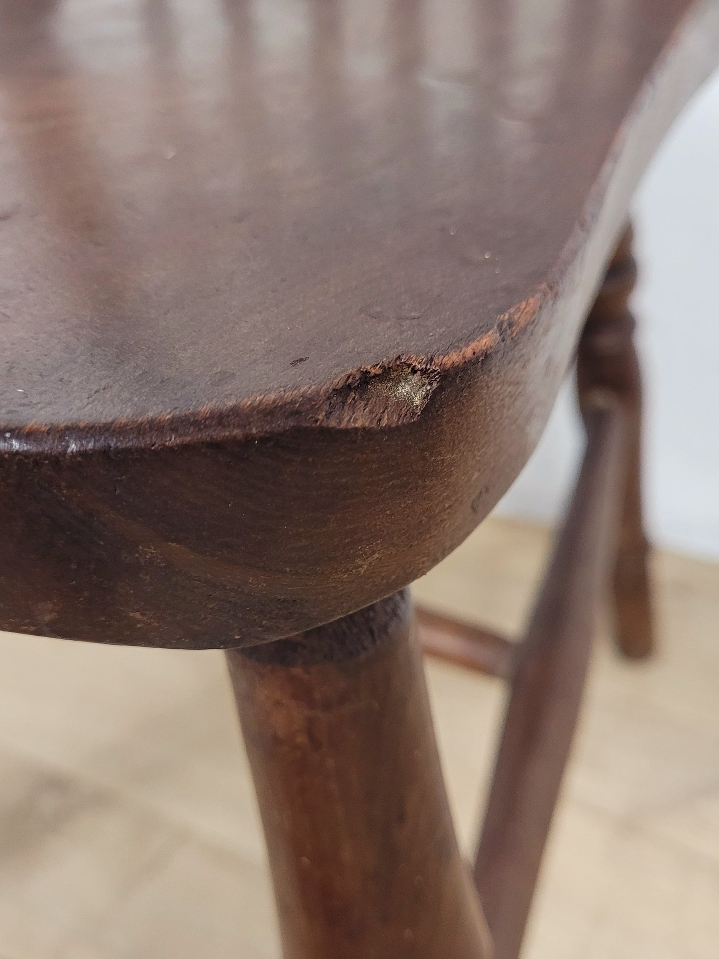 Vintage Kitchen Chair Hoop Back Elm & Birch English 20thC Postage Available