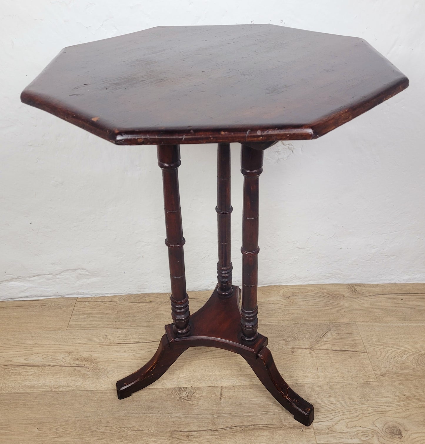 Victorian Occasional Table Tilt-top Tripod Octagonal English Postage Available