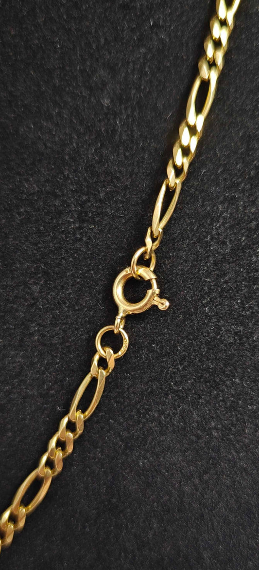 9ct Gold Figaro Necklace 10g Yellow Gold 18.9 Inch Postage Available