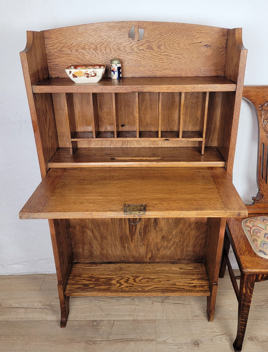 Student Writing Desk Arts & Crafts Oak Country Vintage 1950s Delivery Available