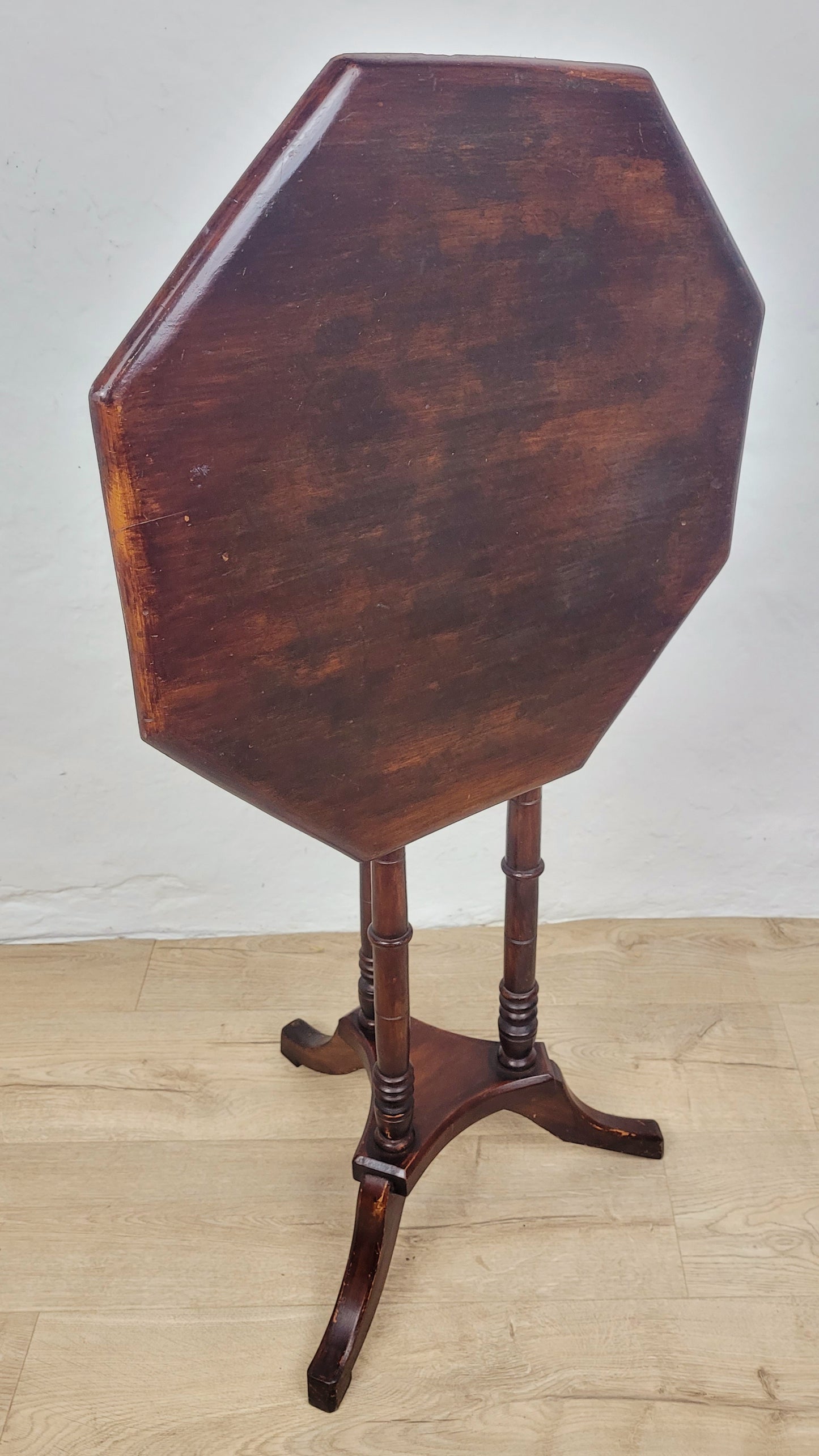 Victorian Occasional Table Tilt-top Tripod Octagonal English Postage Available
