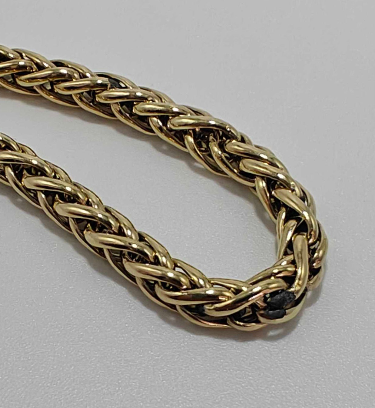 9ct Yellow Gold Spiga Necklace 23 Inches Hallmarked 375 - Postage Available