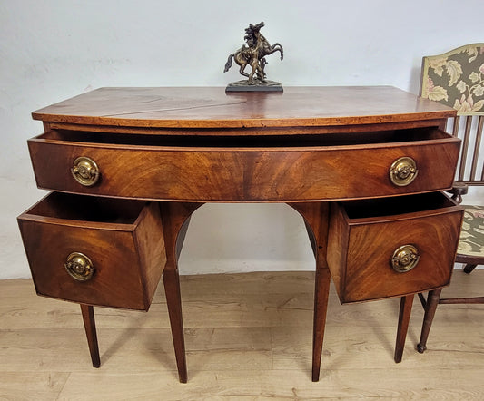 Regency Bowfronted Sideboard Drop Handles English C1800 Delivery Available