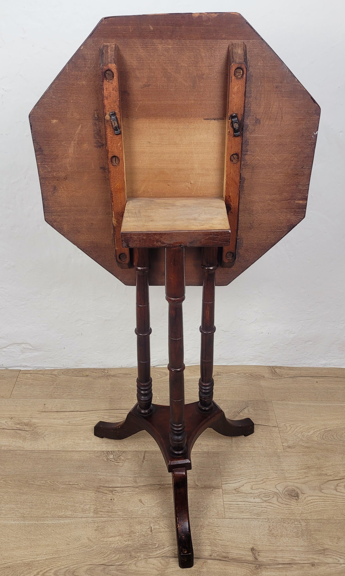 Victorian Occasional Table Tilt-top Tripod Octagonal English Postage Available