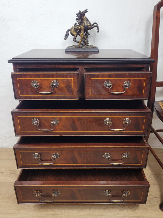 Vintage Chest Of Drawers 5 Bedroom 1950 Mahogany Antique Style Postage Available