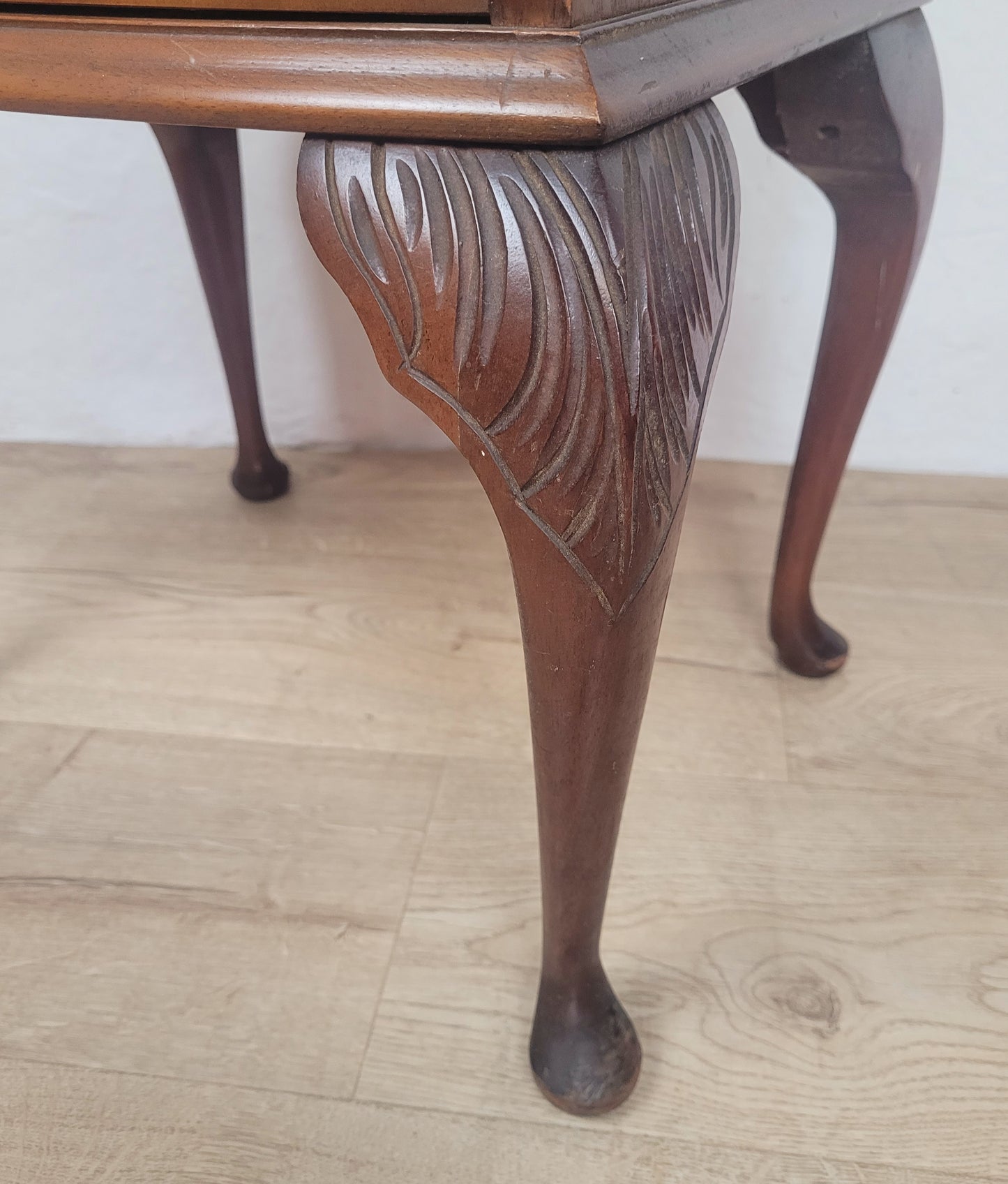 Vintage Walnut Bedside Cabinet Mid 20th Century Cabriole Legs Postage Available