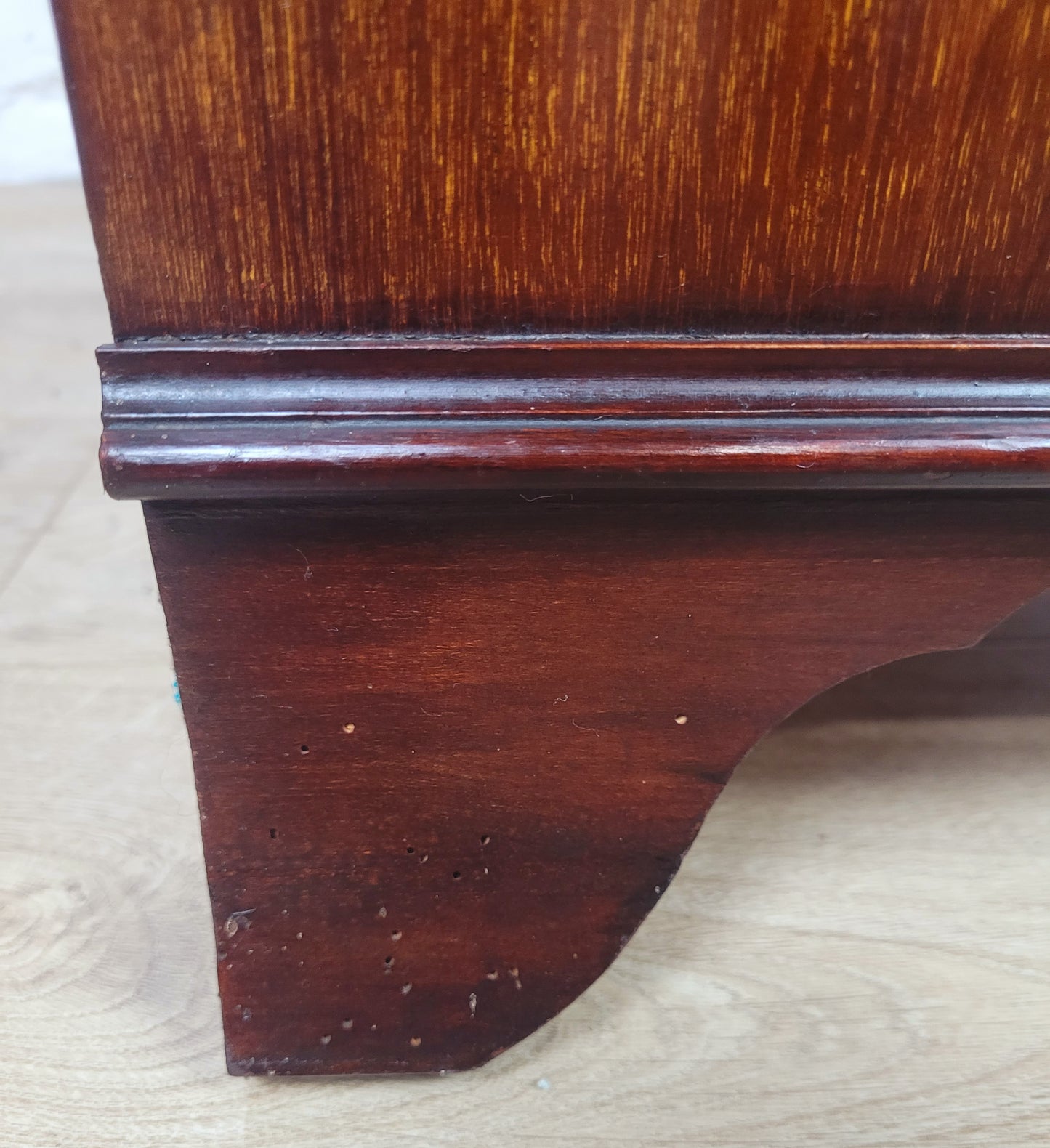 Edwardian Writing Bureau Desk Leather Crossband Antique 1910S Delivery Available