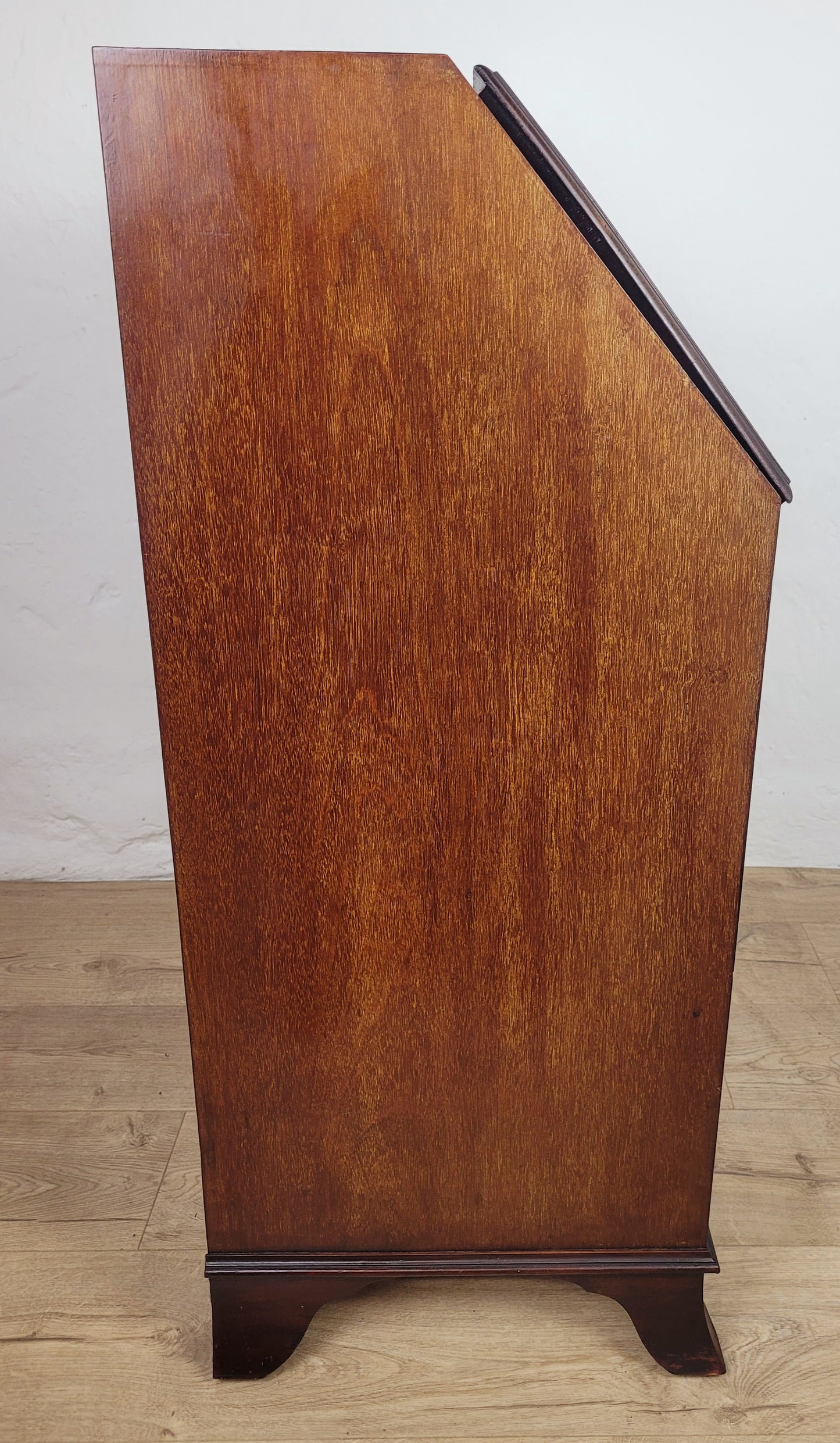 Edwardian Writing Bureau Desk Leather Crossband Antique 1910S Delivery Available