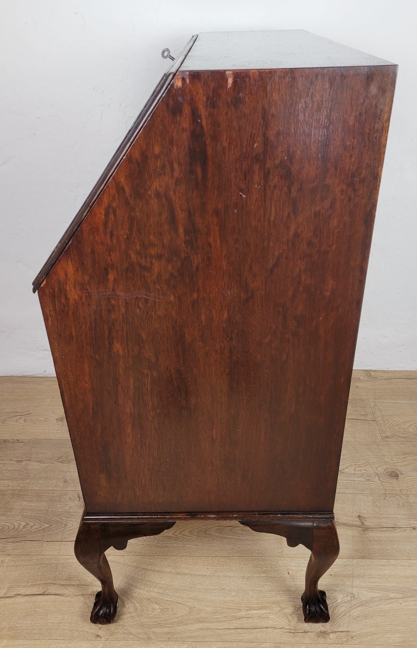 Edwardian Writing Bureau Desk Claw and Ball Feet Key Lockable Delivery Available