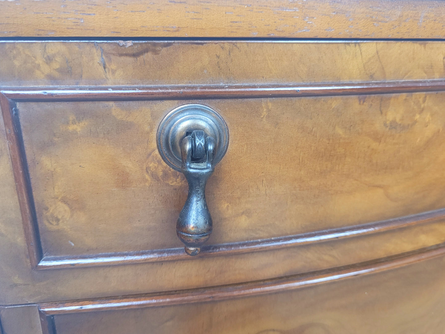 Vintage Walnut Bedside Cabinet Mid 20th Century Cabriole Legs Postage Available