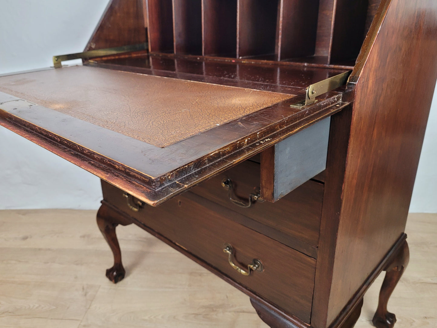 Edwardian Writing Bureau Desk Claw and Ball Feet Key Lockable Delivery Available