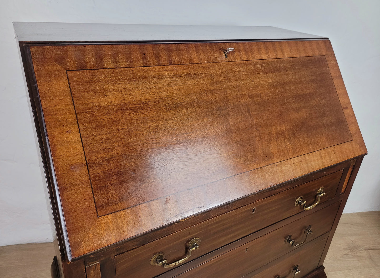 Edwardian Writing Bureau Desk Claw and Ball Feet Key Lockable Delivery Available