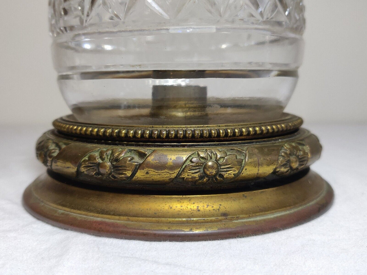 Classic Victorian Repoussé Flush Mount Light Antique
