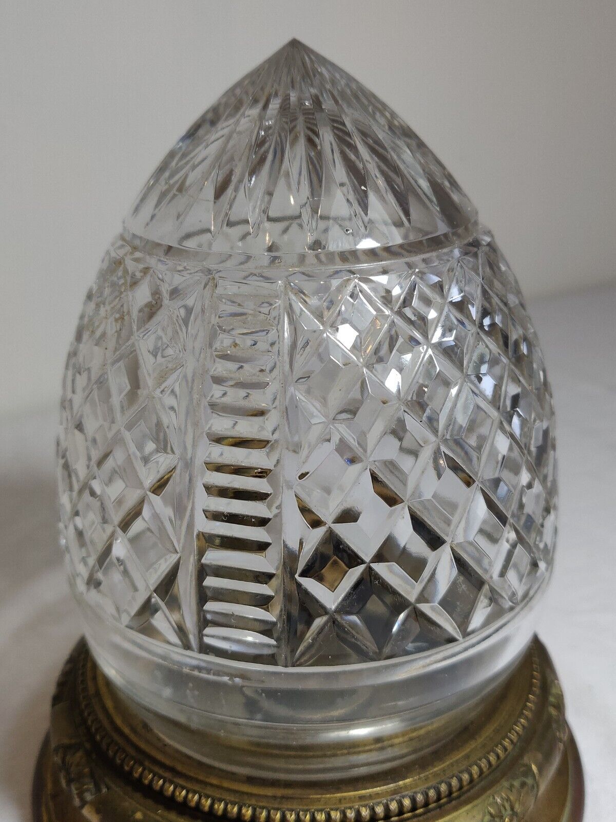 Classic Victorian Repoussé Flush Mount Light Antique