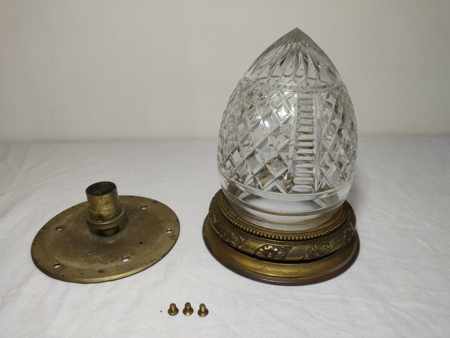 Classic Victorian Repoussé Flush Mount Light Antique