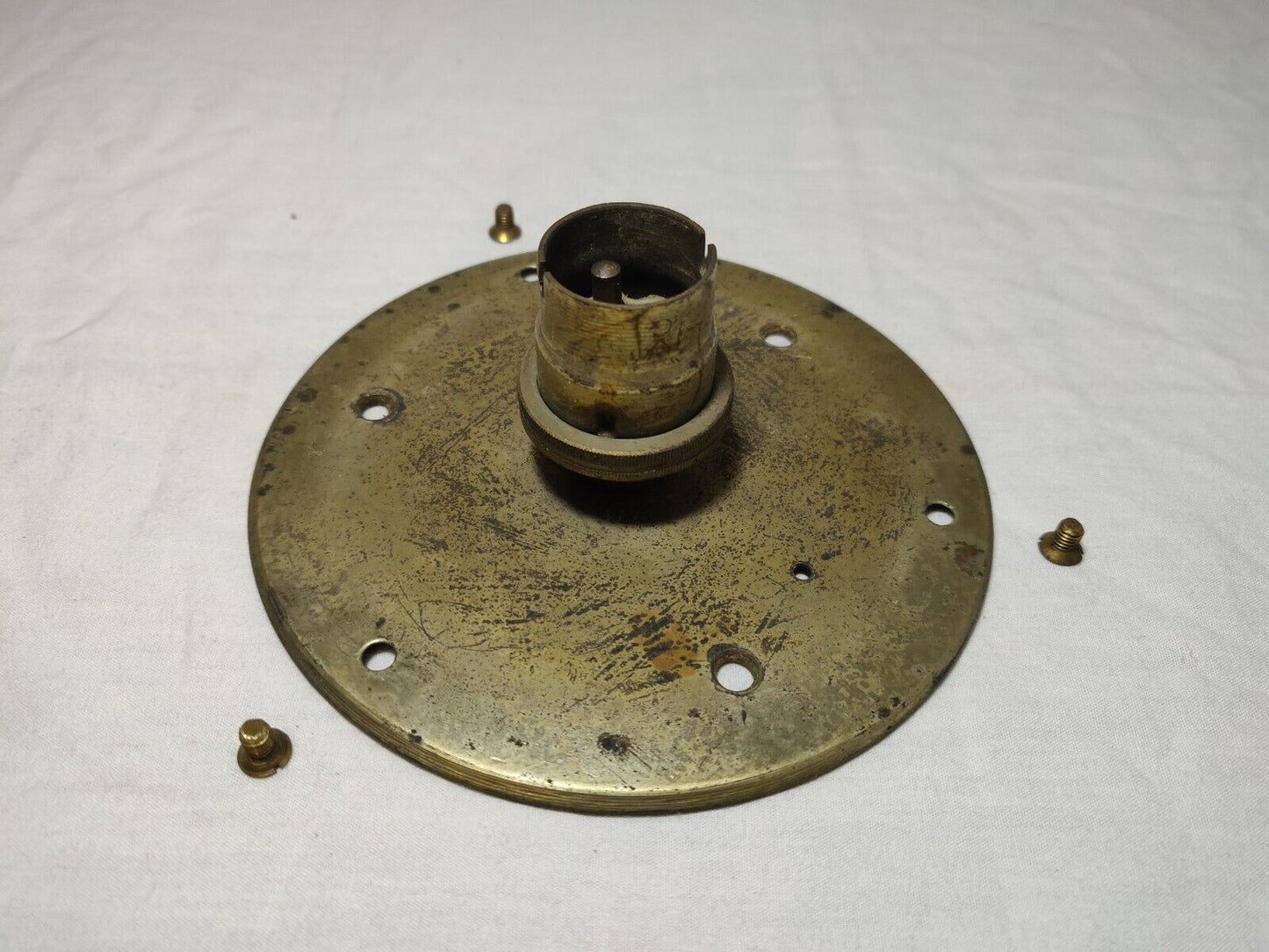 Classic Victorian Repoussé Flush Mount Light Antique