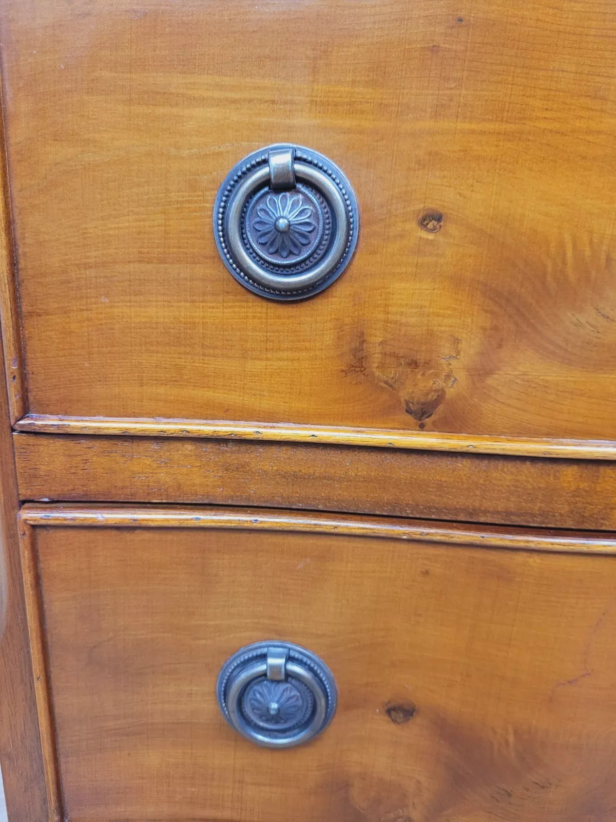 Walnut Chest Of Drawers Serpentine Reproduction Vintage Postage Available