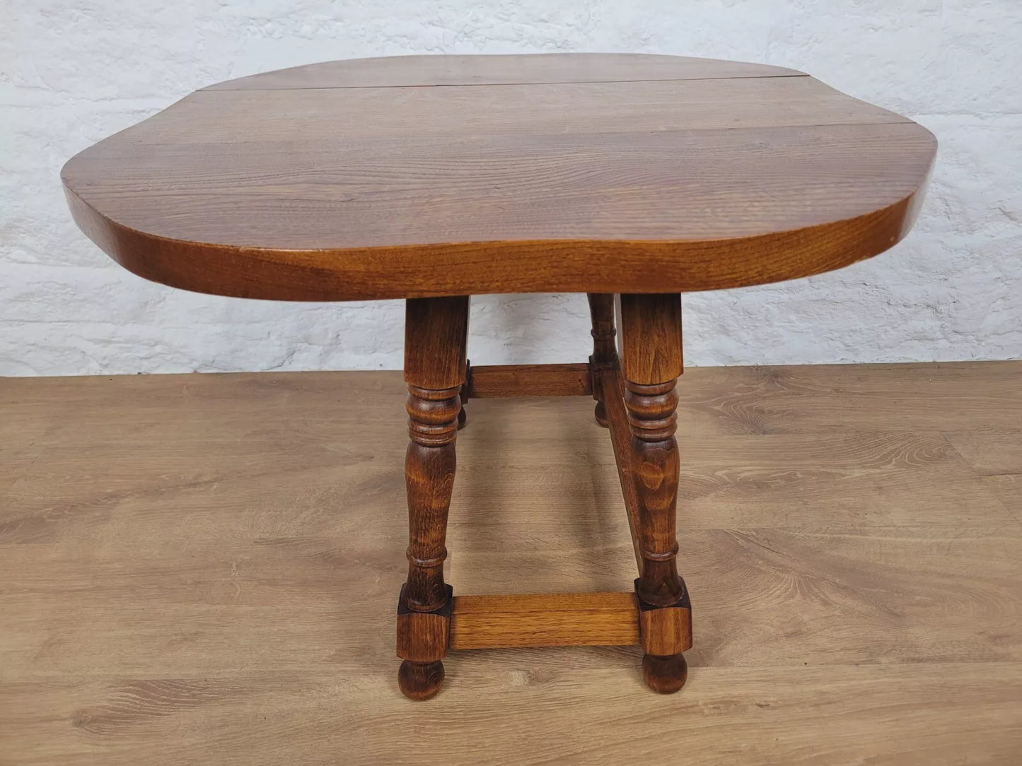 Elm Drop Leaf Table Vintage Mid Century Modern Postage Available