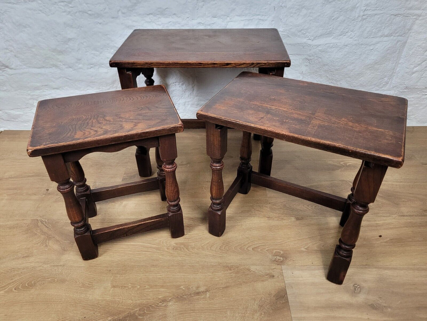 Nest of Tables Oak Vintage Rectangular Postage Available