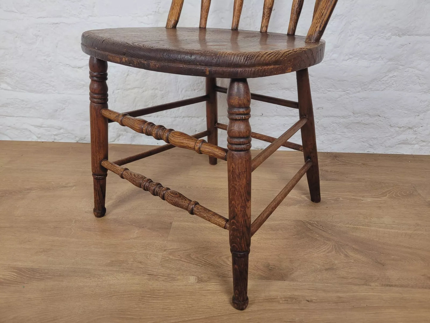 Victorian Windsor Kitchen Chair Oak Spindle Back Country Postage Available