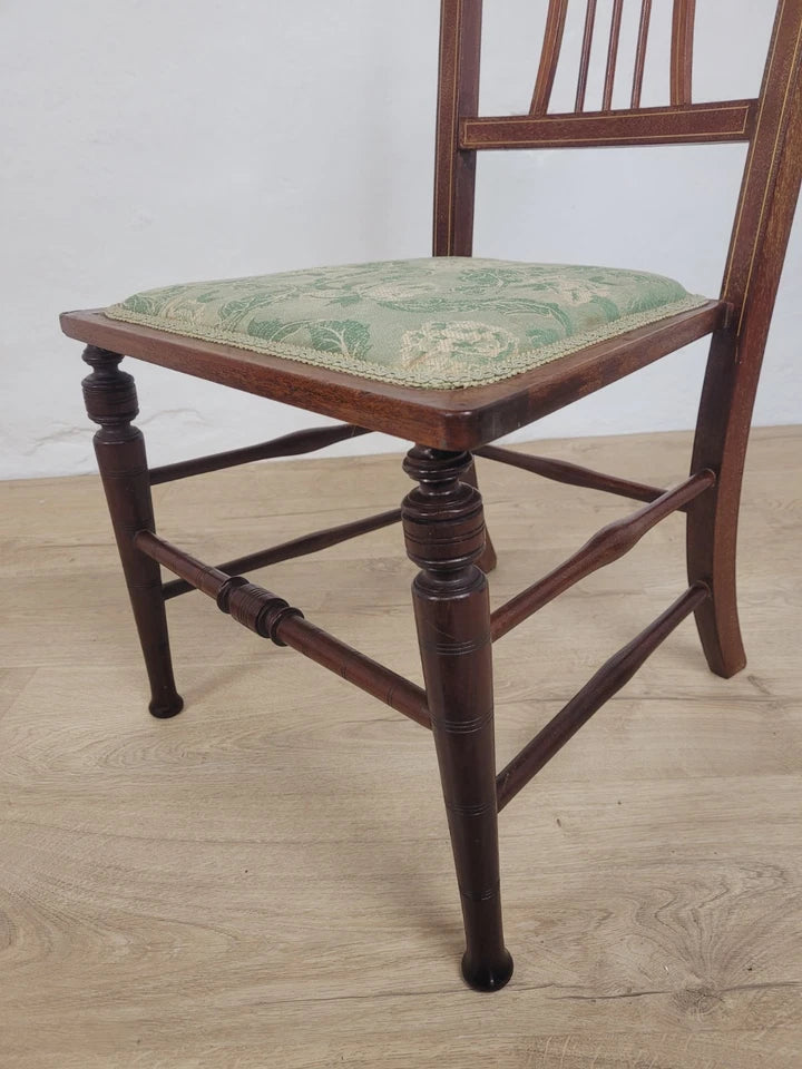 Edwardian Childs Bedroom Chair J.T. Antique Floral Upholstery Postage Available