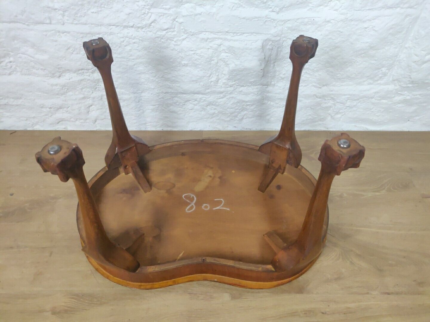 Kidney Side Table Claw And Ball Mahogany Vintage Postage Available