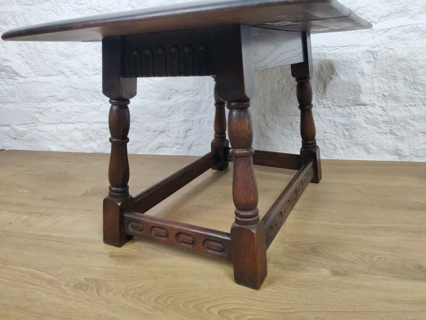 Priary Drop Leaf Table Turnable Top Jacobean Style Mahogany Postage Available